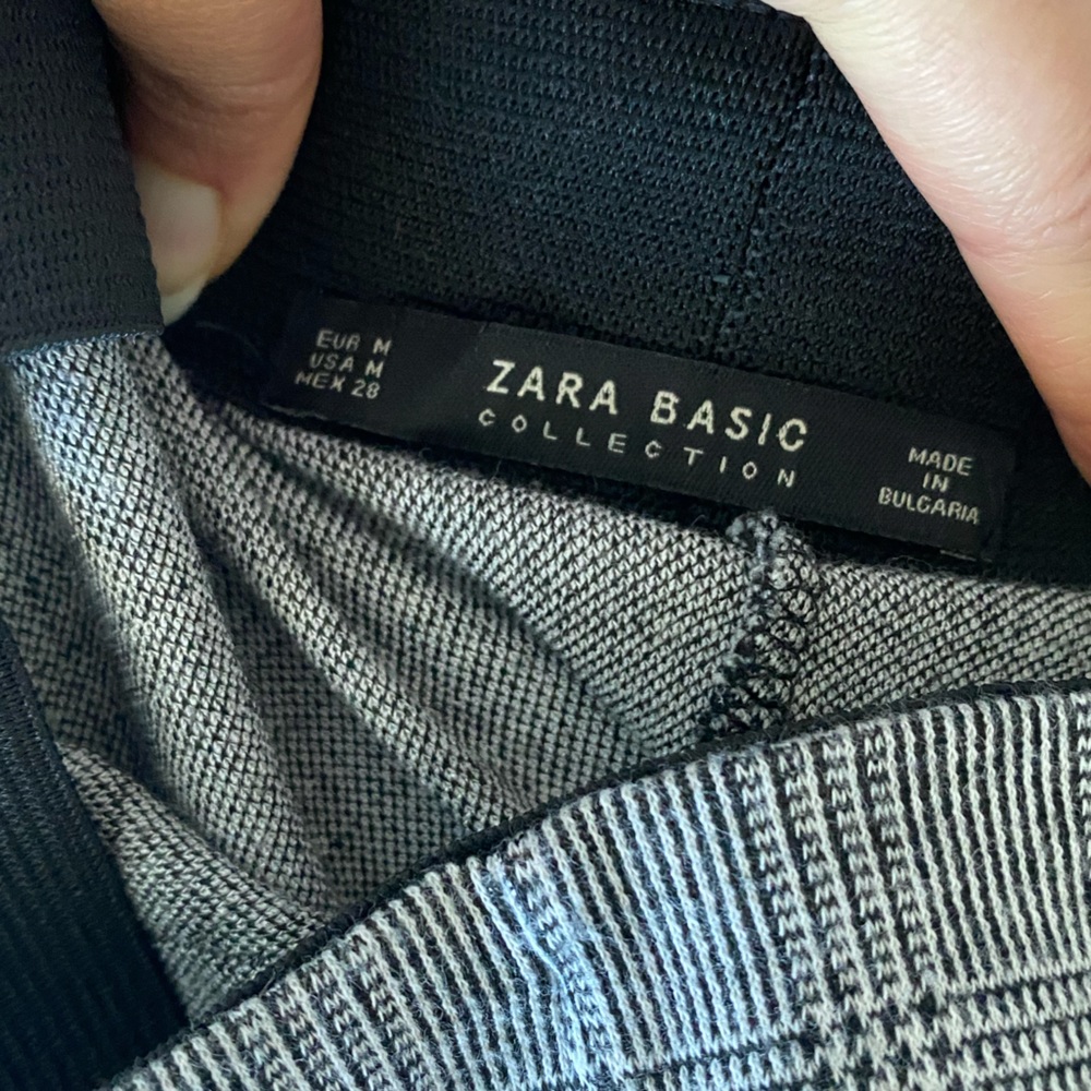 Zara houndstooth pattern stretchy leggings size M can fit small too - Picture 8 of 13